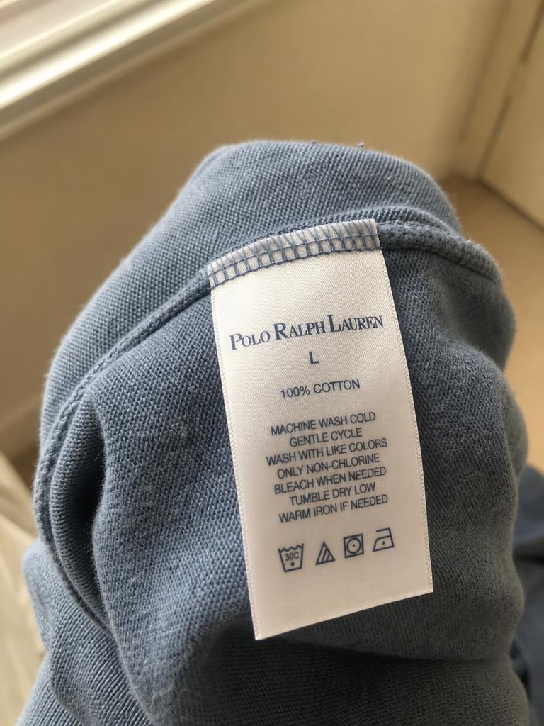 Close-up van het kledinglabel